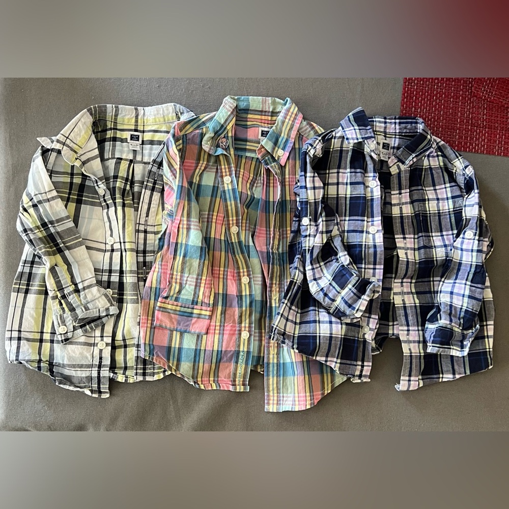 Janie and Jack Plaid Button-Up Shirts 18-24 months